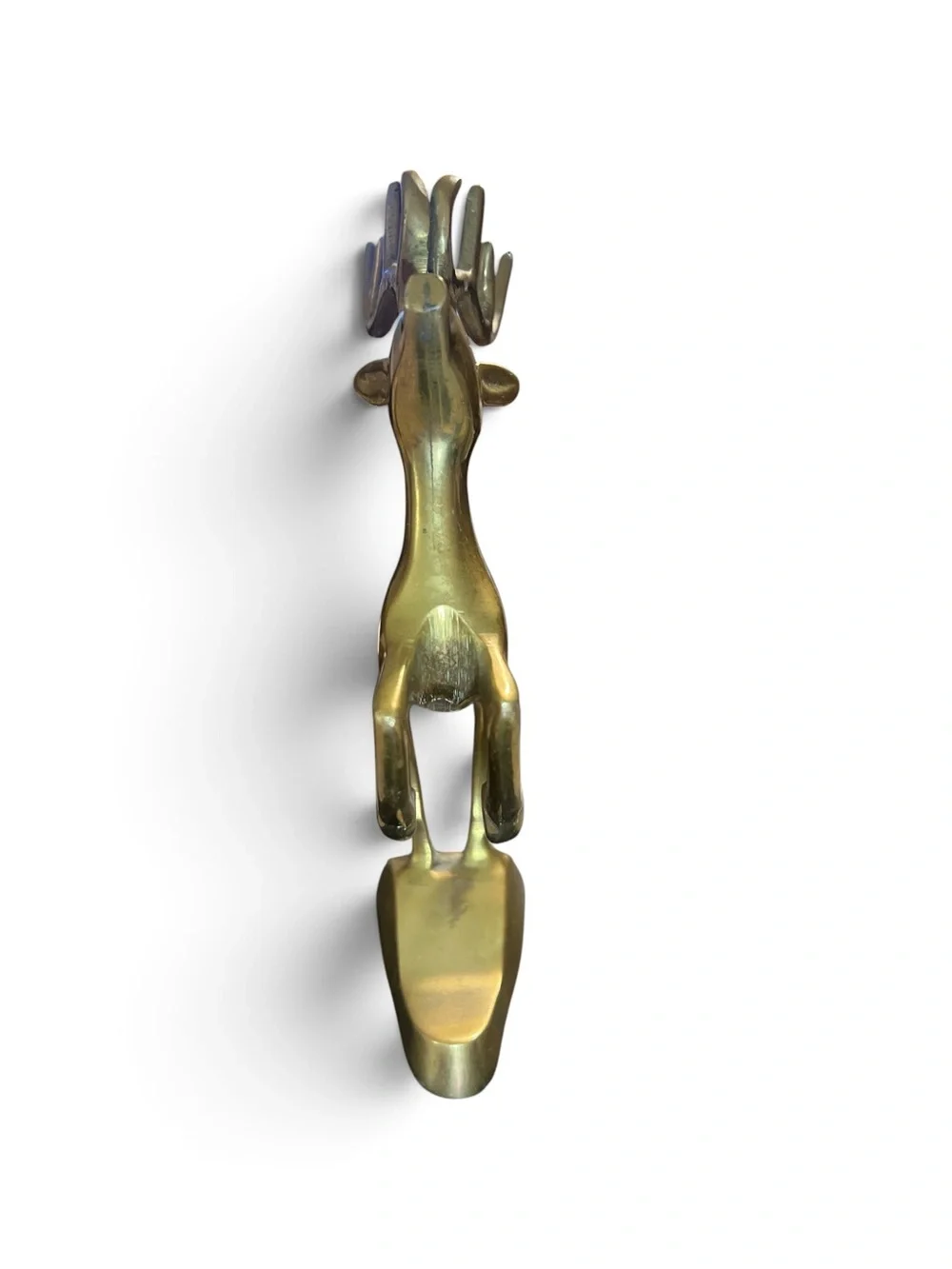 Mid Century Cast Brass Reindeer Stag Holiday Figurine Home Decor G Mark Vintage